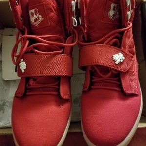 VALDO Girls Sz 8.5 Red and White High top Sneakers